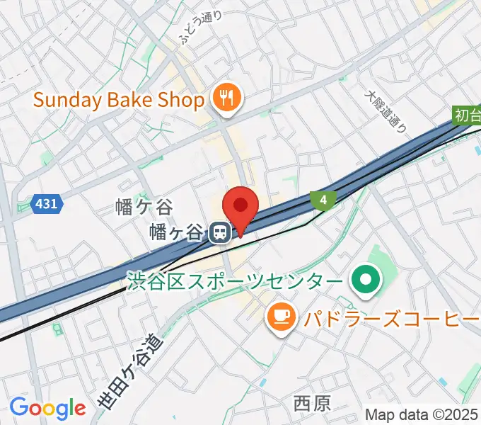 スタジオミュジック幡ヶ谷店の地図