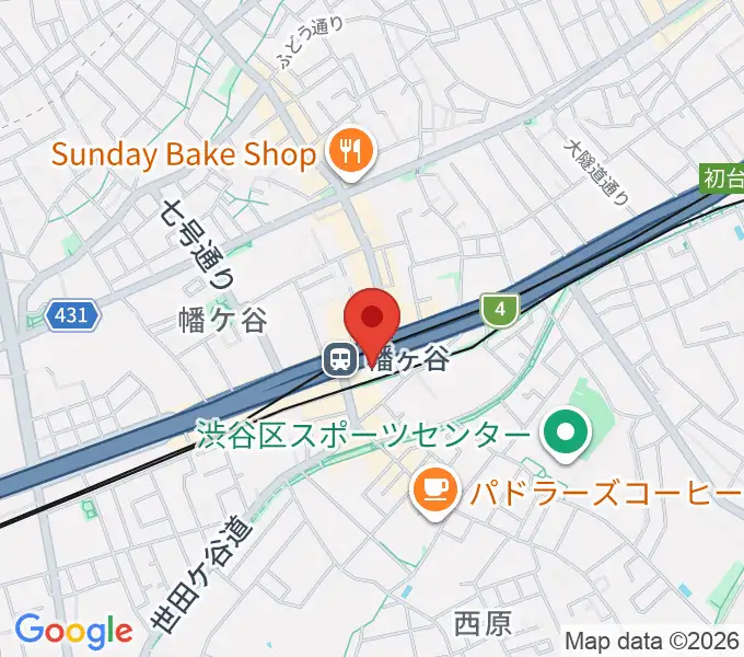 スタジオミュジック幡ヶ谷店の地図