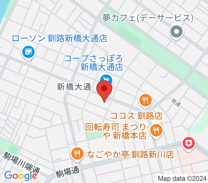 エルム楽器 釧路支店の地図