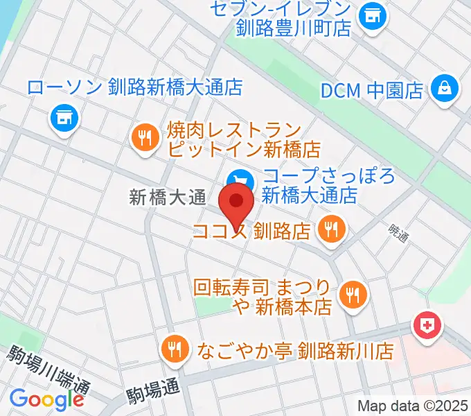 エルム楽器 釧路支店の地図