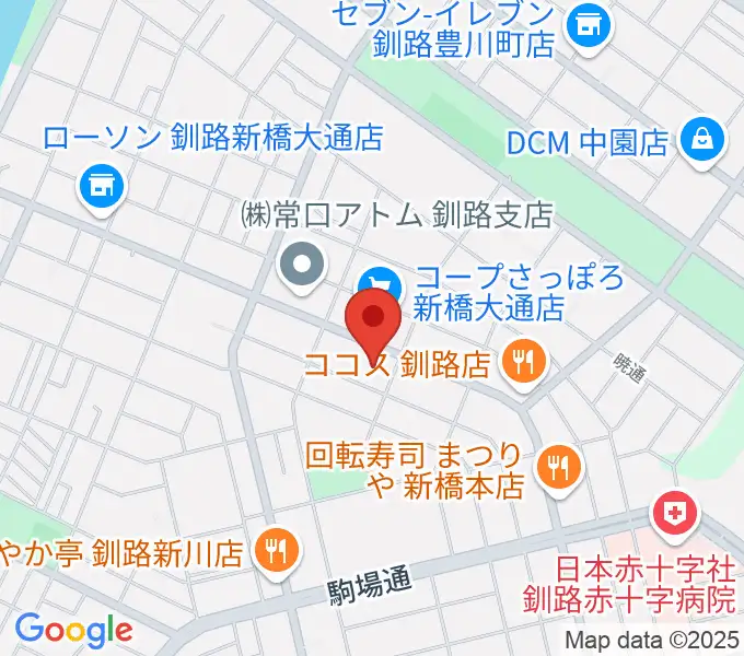 エルム楽器 釧路支店の地図