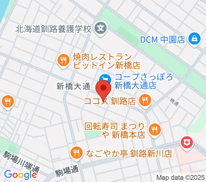 エルム楽器 釧路支店の地図