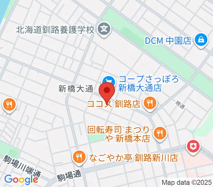 エルム楽器 釧路支店の地図