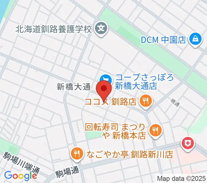 エルム楽器 釧路支店の地図