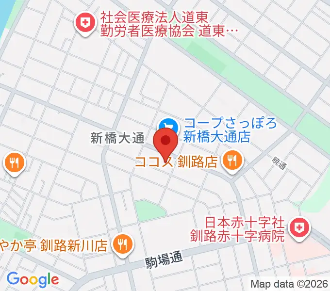 エルム楽器 釧路支店の地図