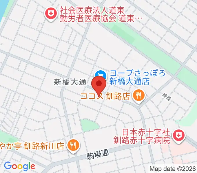 エルム楽器 釧路支店の地図