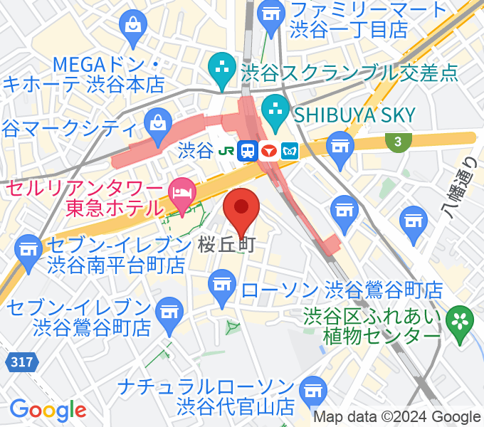 スタジオペンタ渋谷ジュークハウスの場所