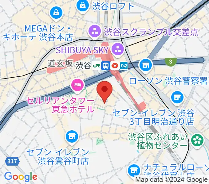 スタジオペンタ渋谷ジュークハウスの地図