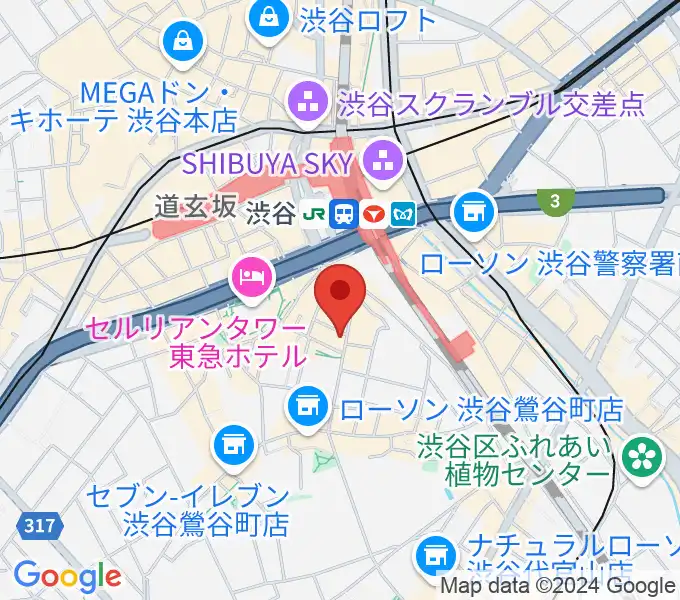 スタジオペンタ渋谷ジュークハウスの地図