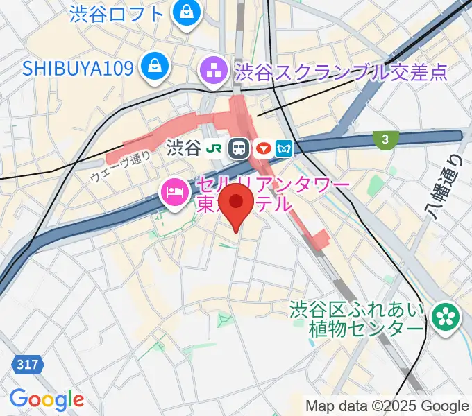 スタジオペンタ渋谷ジュークハウスの地図