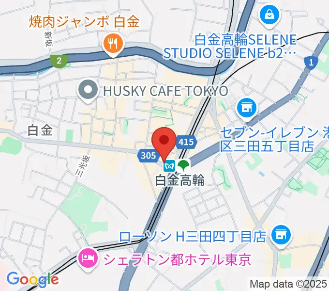 白金高輪ひとみ音楽教室の地図