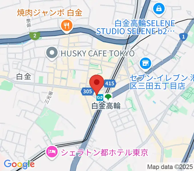 白金高輪ひとみ音楽教室の地図