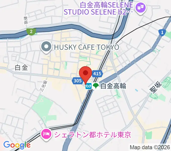 白金高輪ひとみ音楽教室の地図