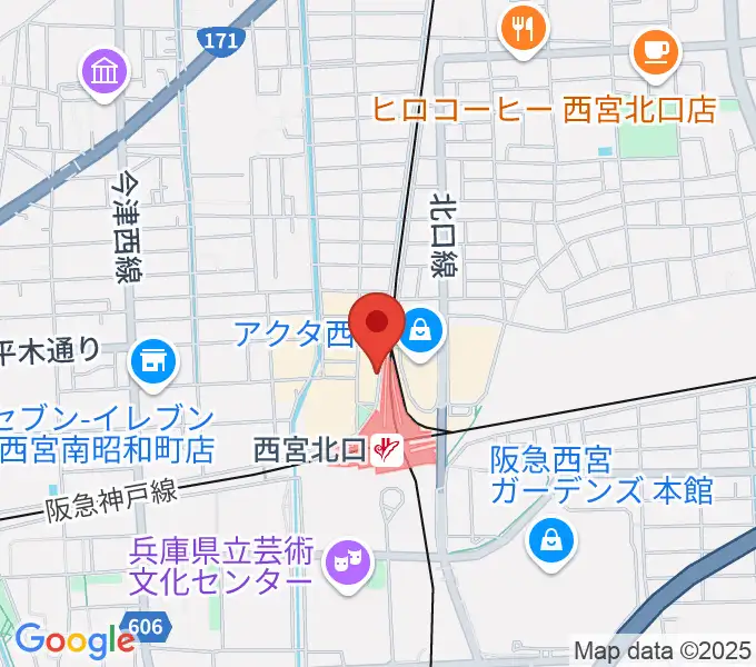 JGSミュージックスクール西宮校の地図
