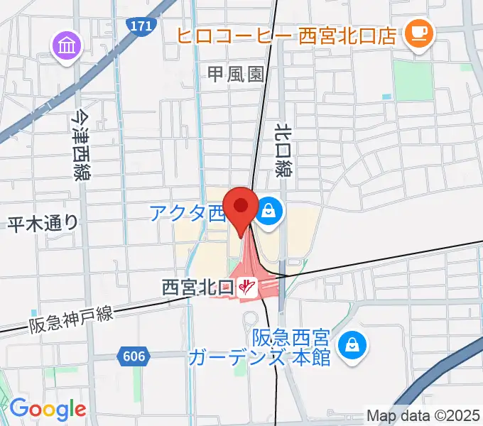 JGSミュージックスクール西宮校の地図