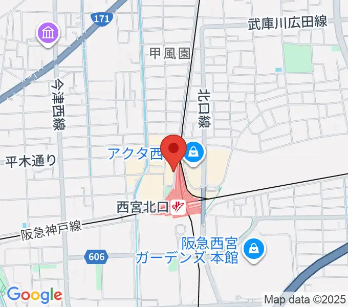 JGSミュージックスクール西宮校の地図