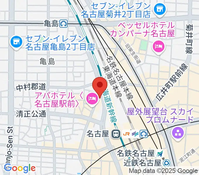 アイズボーカルスクール名古屋駅前校の地図