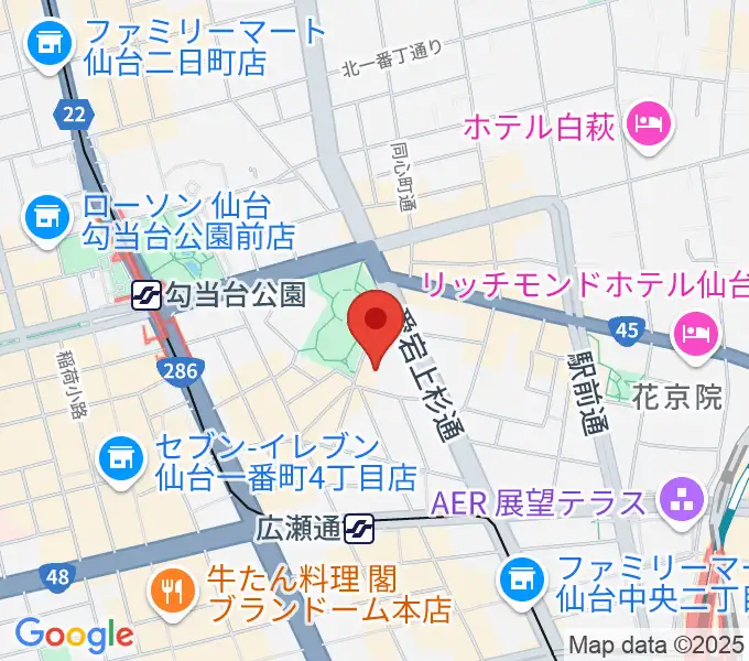 専門学校デジタルアーツ仙台の地図