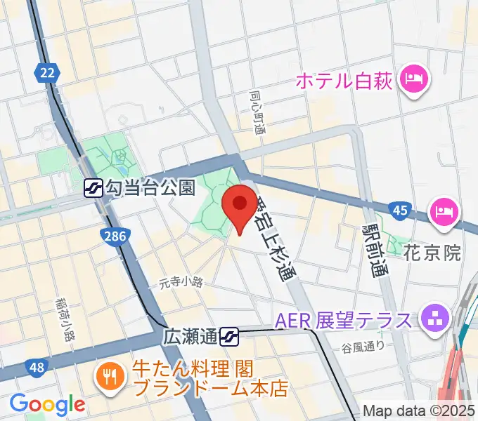 専門学校デジタルアーツ仙台の地図