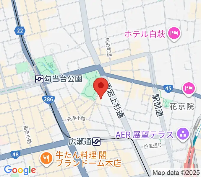 専門学校デジタルアーツ仙台の地図