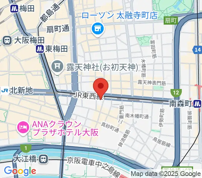 西天満MOERADO（モエラド）の地図
