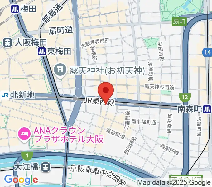 西天満MOERADO（モエラド）の地図