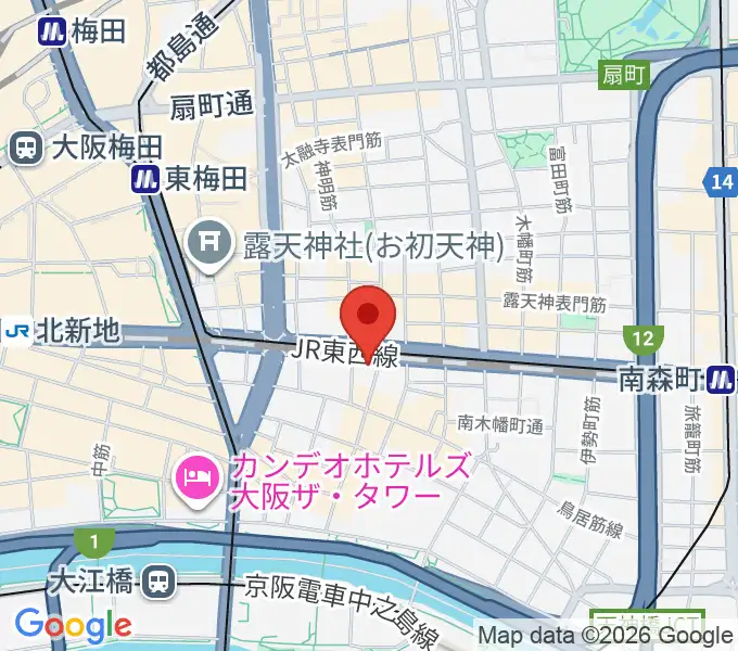 西天満MOERADO（モエラド）の地図