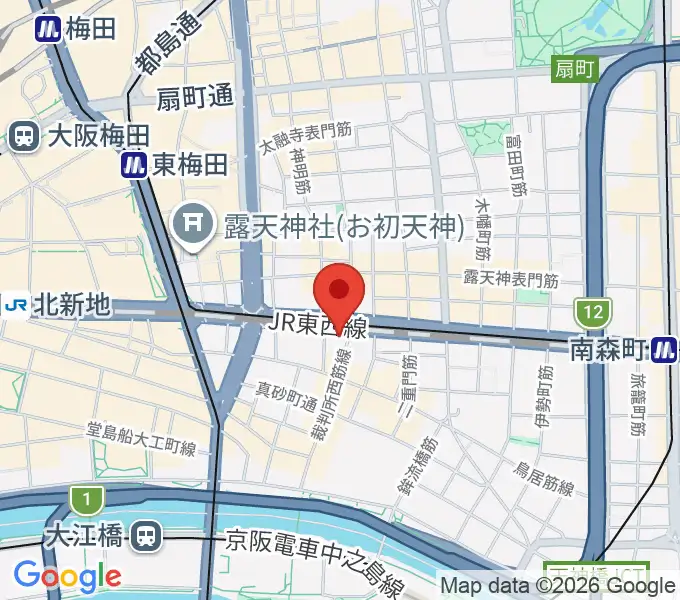 西天満MOERADO（モエラド）の地図