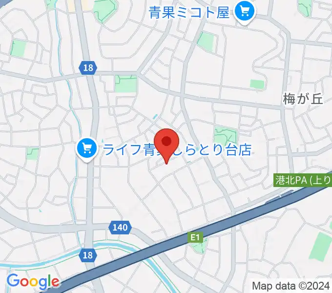 ピアノメンテナンス渡辺の地図