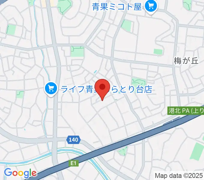ピアノメンテナンス渡辺の地図