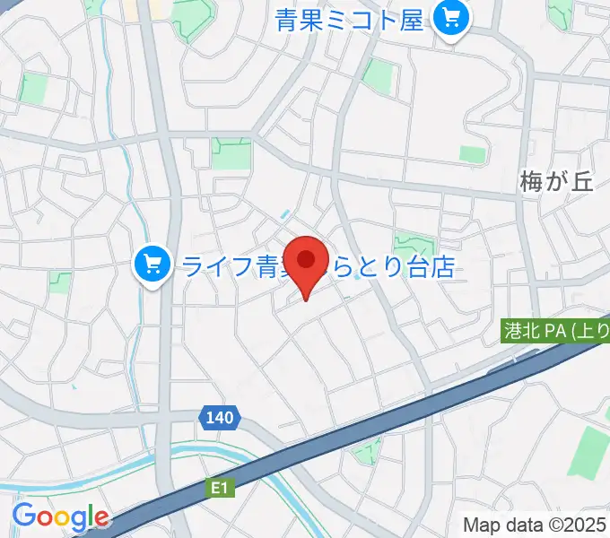 ピアノメンテナンス渡辺の地図