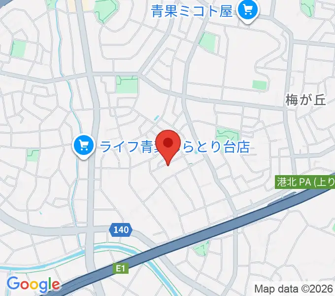 ピアノメンテナンス渡辺の地図