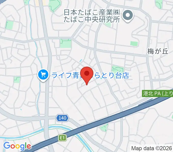 ピアノメンテナンス渡辺の地図