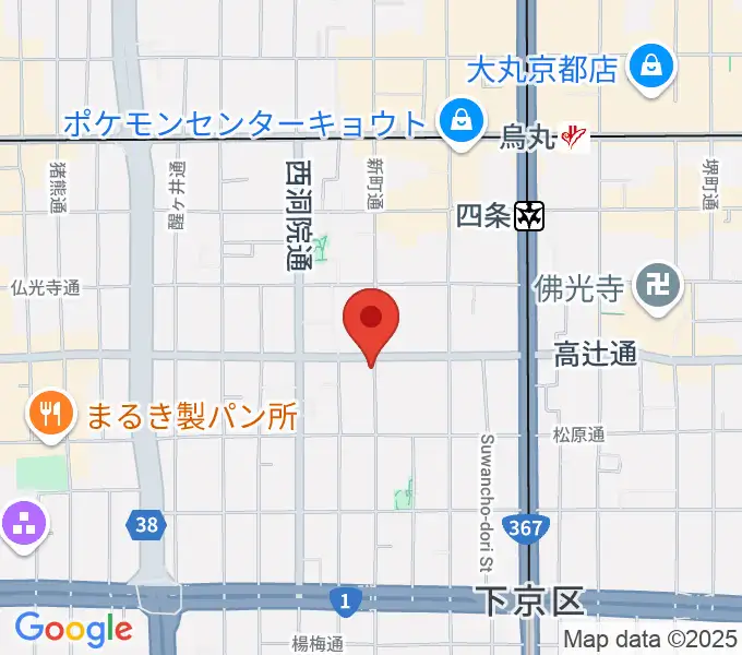 ティーステップ サックス教室 京都の地図