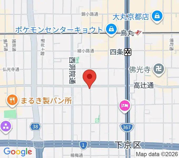 ティーステップ サックス教室 京都の地図