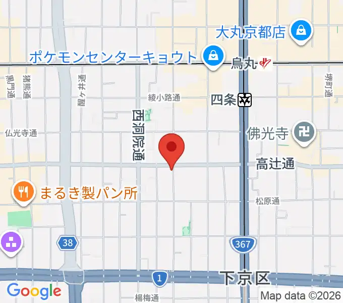 ティーステップ サックス教室 京都の地図