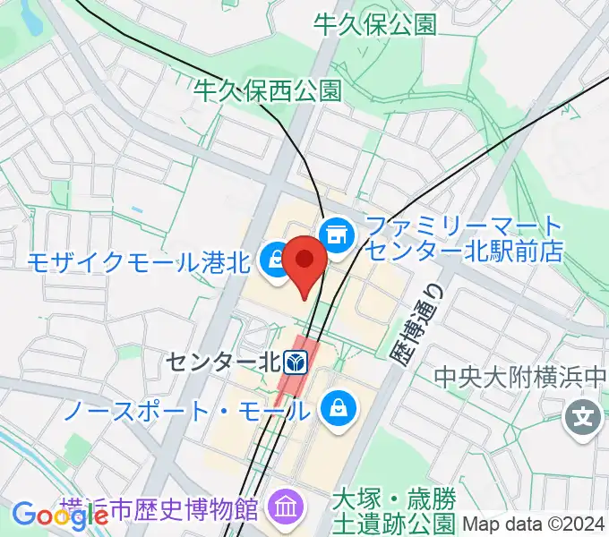 東京音楽学院 モザイクモール港北センター北駅前校の地図