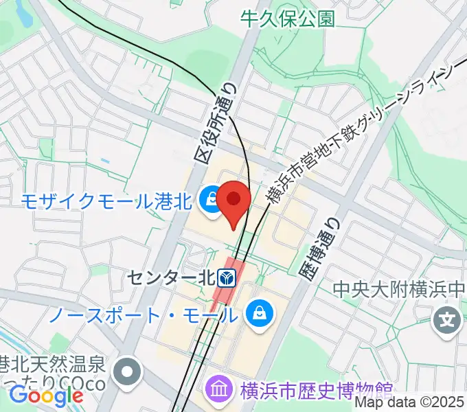 東京音楽学院 モザイクモール港北センター北駅前校の地図
