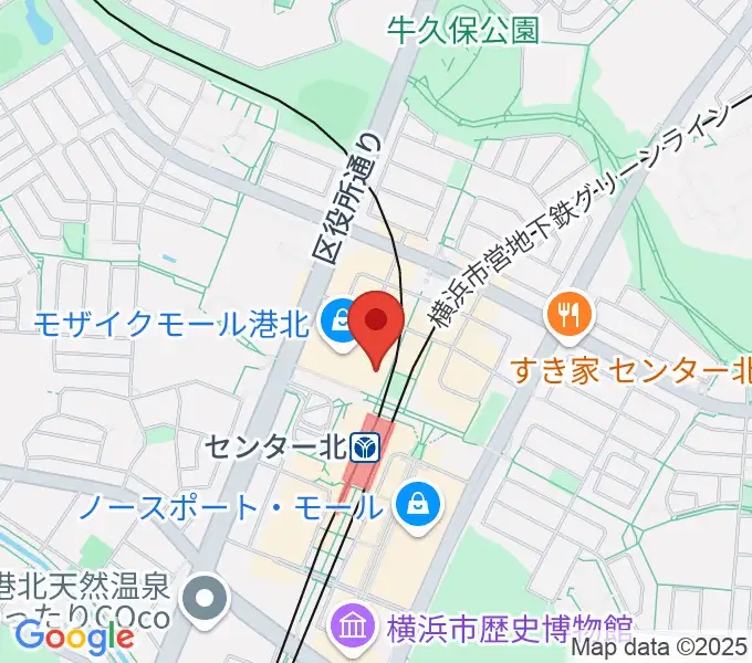 東京音楽学院 モザイクモール港北センター北駅前校の地図