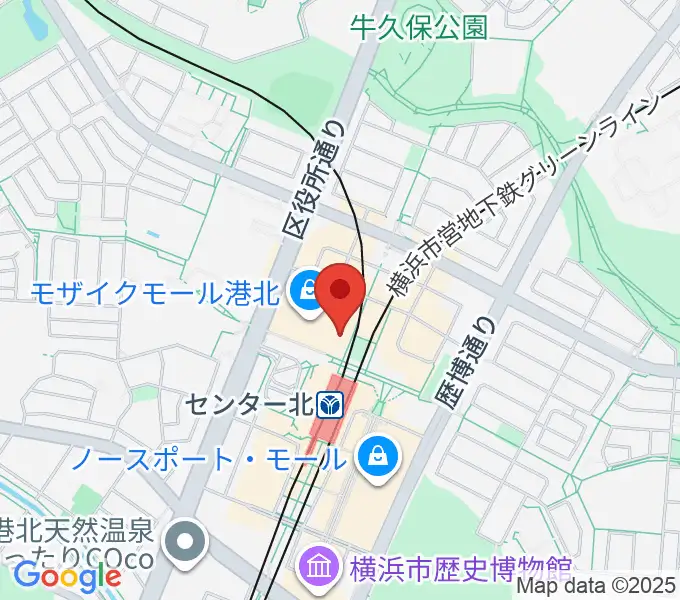 東京音楽学院 モザイクモール港北センター北駅前校の地図