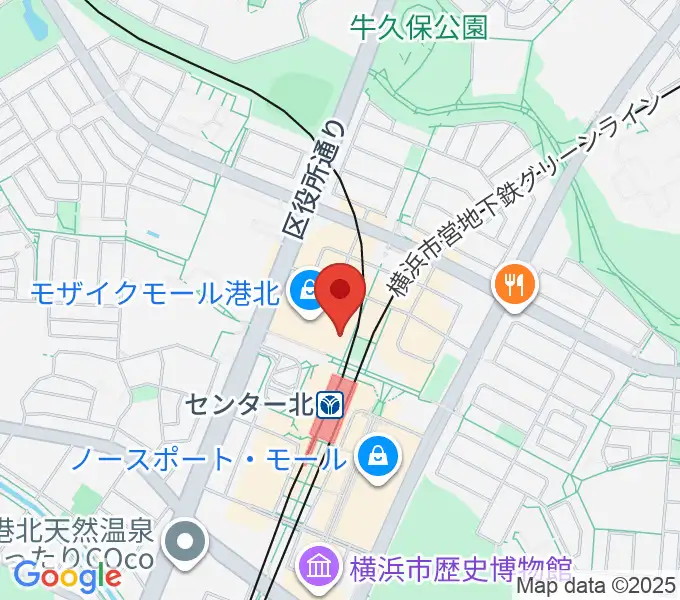 東京音楽学院 モザイクモール港北センター北駅前校の地図