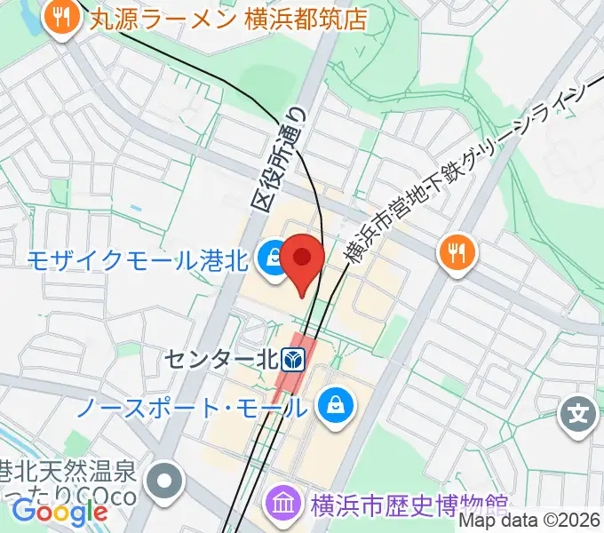 東京音楽学院 モザイクモール港北センター北駅前校の地図