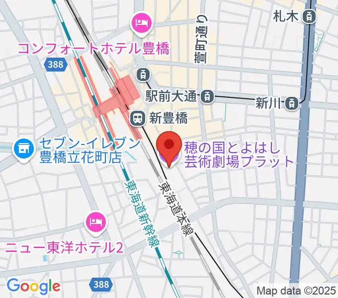 穂の国とよはし芸術劇場プラットの地図