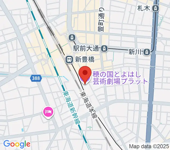 穂の国とよはし芸術劇場プラットの地図