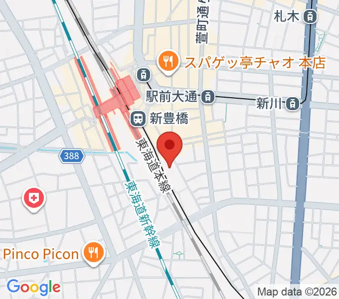 穂の国とよはし芸術劇場プラットの地図