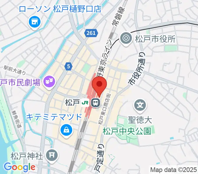 伊藤楽器 松戸店の地図