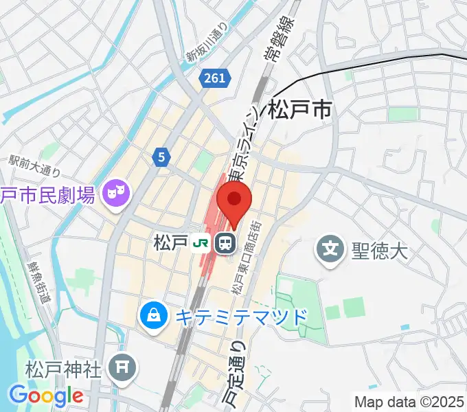 伊藤楽器 松戸店の地図