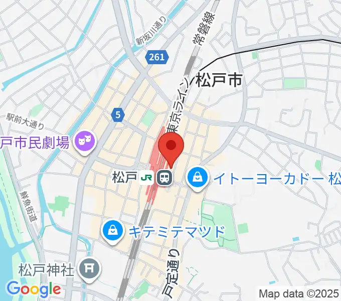 伊藤楽器 松戸店の地図