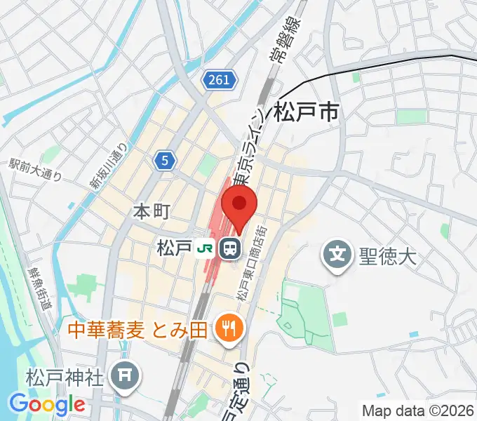 伊藤楽器 松戸店の地図