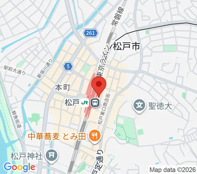 伊藤楽器 松戸店の地図